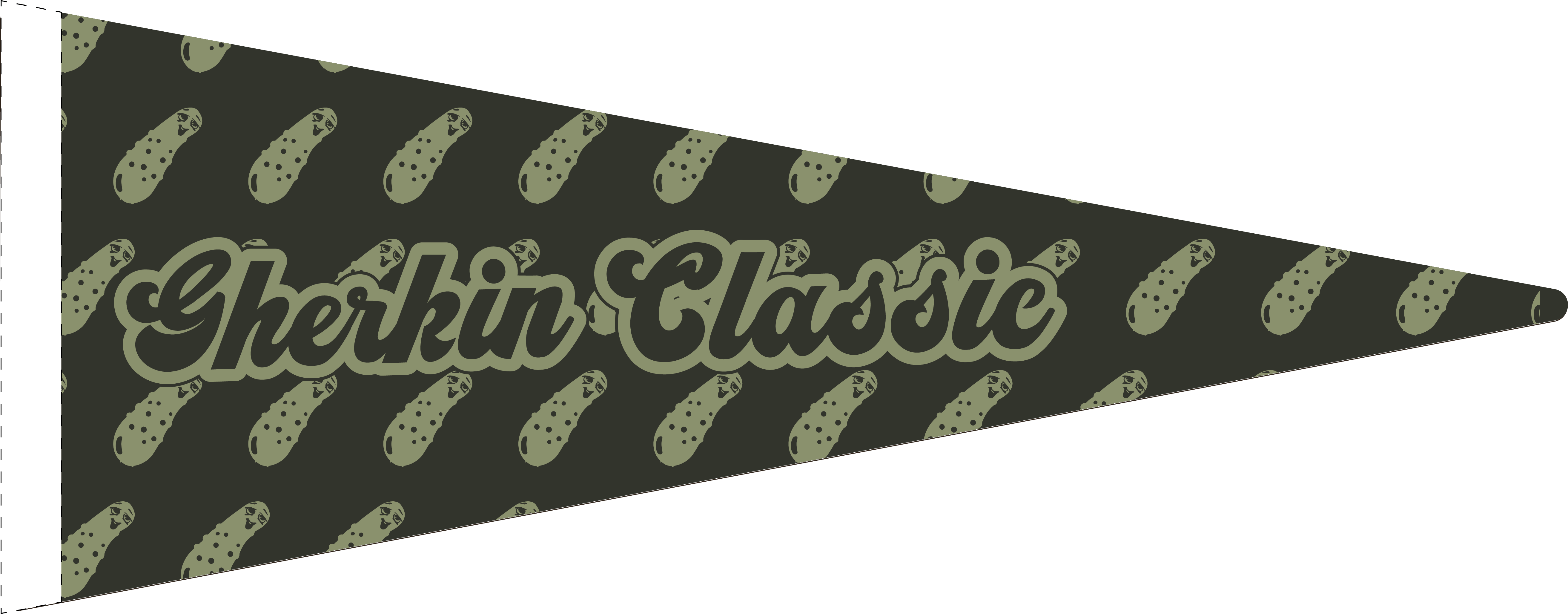 The Gherkin 9"x24" Felt Pennant